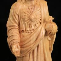 20cm tallado a mano tradicional hogar sala de estar decoración de iglesia boj tallado católico estatua de Jesús adornos - details 5