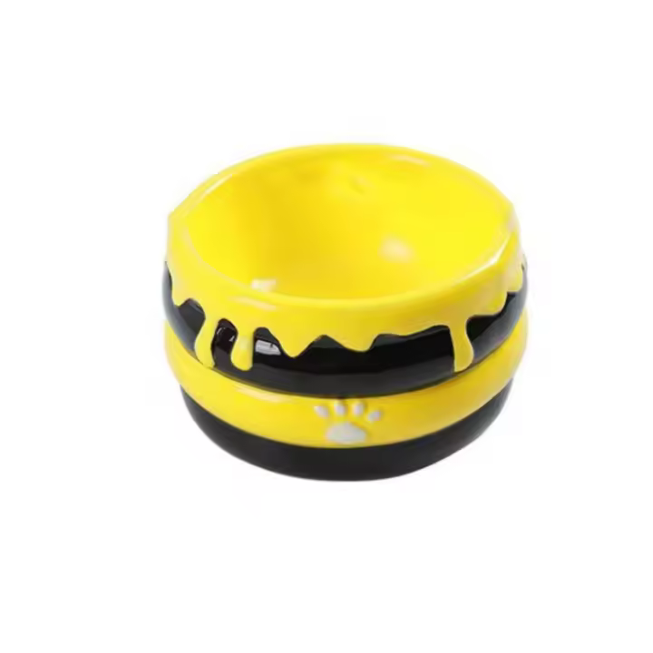 Cuenco de cerámica antigolpes para gatos, comedero creativo y bonito para mascotas, antideslizante, multiusos, cuenco de alimentación para comida de perros, gatitos y cachorros - 1