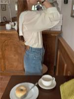 Blusa de verano para mujer, camisa de primavera, blusa para mujer, Blusas largas de gasa, informales, elegantes, Vintage, de manga larga, holgada de gran tamaño, blanca - details 28