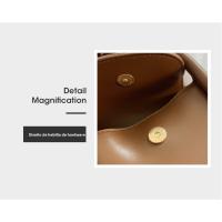 Diseñador de Moda Mini Bolso Negro Marrón Bolso de Hombro de Cuero con Tapones - details 12