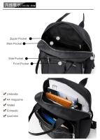 Vento Marea-mochila informal de viaje para mujer, bolso de hombro impermeable de gran capacidad, Oxford, monedero negro, 2020 - details 9