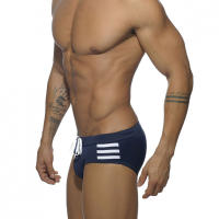 Jessborn calzoncillos de natación para hombre, pantalones cortos de cintura baja a rayas, bañador deportivo para surfear en la playa, primavera caliente - details 1