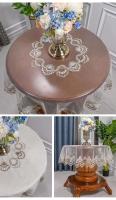 Arte redondo de Zhu Pei, cubierta de mesa de comedor para el hogar, mantel bordado europeo, juego Antip - details 2
