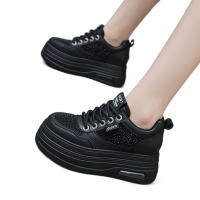 Zapatos Blancos de Suela Gruesa para Mujer Moda de Primavera Zapato Individual con Esponja de Diamante - details 0