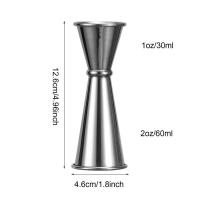 Jigger japonés de acero inoxidable con escala de medición en el interior, diseño Dual de bebidas Spirit, doble cóctel, 2oz - details 6