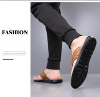 Chanclas de hombre de verano de cuero con patrón de cocodrilo de moda transpirable pellizco sandalias casual tendencia zapatos de playa Q1576 - details 8