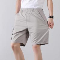 Pantalones cortos Cargo de algodón para hombre, pantalones cortos transpirables con cordón, pantalones cortos informales sueltos y rectos para trabajo, pantalones cortos con cintura elástica para exteriores - details 1