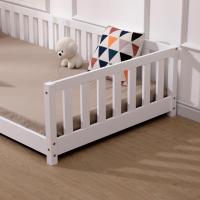 Cama de Madera Maciza de Pino Montessori 90 x 200 cm Blanco Protección contra Caídas y Somier - details 3
