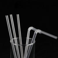 Pajitas de plástico flexibles para beber, accesorios desechables a rayas, multicolor, arcoíris, para Bar y fiesta, 100-1500 piezas - details 12