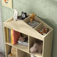 Estantería de Madera para Niños 4 Compartimentos Armario Abierto y Cajón Tamaño 80x30x140,5 cm - details 8