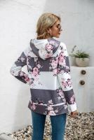 Nuevo en sudaderas con capucha de rayas de colores, sudaderas gruesas con capucha para mujer, Top informal holgado de manga larga para mujer - details 29