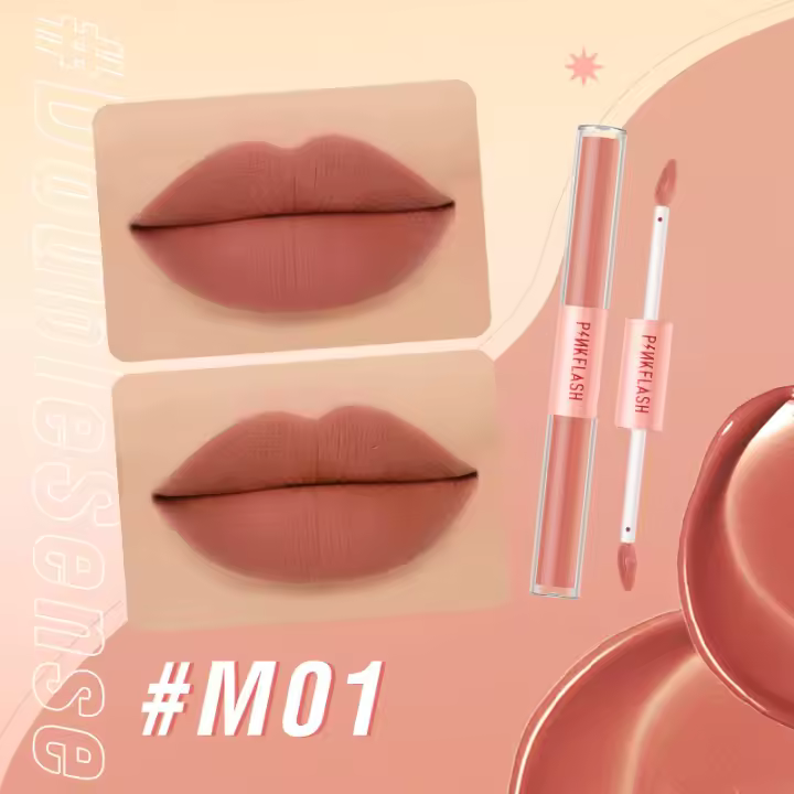 Brillo de labios de doble cabezal, ligero y duradero Pinkflash L13 - 1