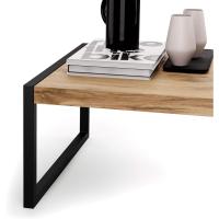 Centro de lujo, color madera rústica, aglomerado y melamina/hierro, mesa de centro para salón, mesa de centro baja - details 2