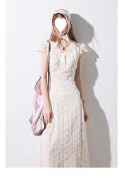 Vestido floral del sur de Francia, estilo de vacaciones de verano en el campo para mujer, mono de manga corta, falda larga con tirantes - details 6