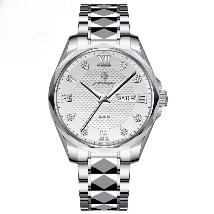 Nuevo reloj de cuarzo de moda con calendario doble suizo para hombre - 1