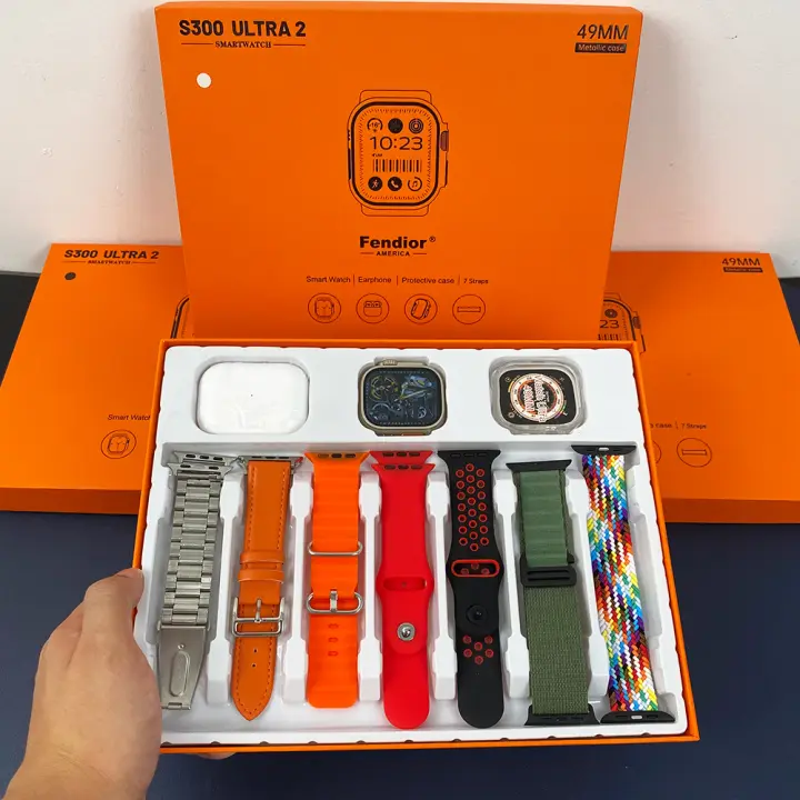 Reloj inteligente S300, dispositivo con correa y auriculares Bluetooth, 2,01 pantalla HD, deportes y moda, 7 piezas - 1