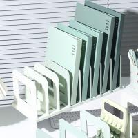 Sujetalibros desmontables ajustables, divisores antideslizantes, soporte para libros de escritorio, ahorro de espacio, soporte Vertical anticaída para libros en el aula - details 8