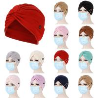 Gorro ajustable para pérdida de cabello para mujer, protección para los oídos, turbante musulmán para cáncer, gorro de quimio, pañuelo para la cabeza - details 2