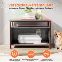Caja de Arena de Gato de Madera Enchufe Occulto para Muebles Armario de Almacenamiento de Mascotas con Estante Baño Interior para Gatos - details 6