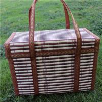 Cesta de bambú de mano de estilo Pastoral, plegable con tapa, cesto de Picnic rectangular, cesta tejida a mano, cesta de Picnic al aire libre - details 10