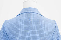 Elegante estilo de color en contraste a cuadros Hepburn con cinturilla fina, de gran tamaño - details 10