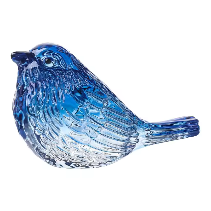 Adornos de pájaros de cristal coloridos y creativos, estatuilla de pájaro de la suerte única nórdica, estatua de pájaro artesanal, adorno de jardín - 1