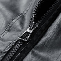 Chaquetas de cuero versátiles y holgadas para hombre, estilo casual, sencillo, sólido, para primavera y otoño, con solapa, cómodas, cortavientos, nueva moda. - details 8