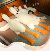 Muñeca de ganso blanco grande durmiendo, almohada de felpa creativa, regalo de cumpleaños para bebé, almohada trasera para cama - details 0