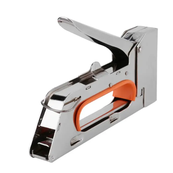 Grapadora de tapicería de 4/6/8mm, herramientas de engaste para ventanas de papel con clavos de 2400 piezas, acero inoxidable para carpintería, encuadernación de muebles - 1