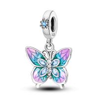 -Colgante de mariposa mágica para mujer, abalorio de plata 925, compatible con Pulsera Original, regalo de joyería fina - details 0