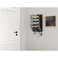 Soporte de Metal A4 con 8 Compartimentos Revistero Organizador de Pared para Oficina con 5 Ganchos - details 19