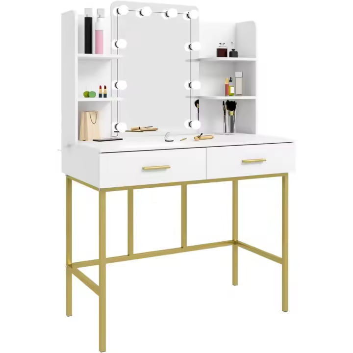 Cajones y 4 Estantes para Dormitorio, 90x45x136cm, - 1