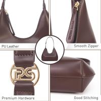 Bolso de nicho, bolso de mujer, bolso de hombro de moda, sensación de alta gama para mujer, estilo de PU, bolso retro para axila - details 16