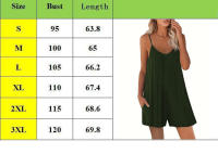 Mono informal con bolsillos para mujer, camiseta sin mangas para primavera y verano - details 0