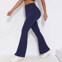 Pantalones acampanados con cintura en V, leggings de yoga de secado rápido de cintura alta, pantalones deportivos de pierna ancha para Fiess - details 43