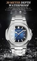Reloj de Lujo Clásico Retro para Hombres Automático, Correa de Cuero, Reloj de Cuarzo a la Moda, Resistente al Agua, Luminoso - details 10