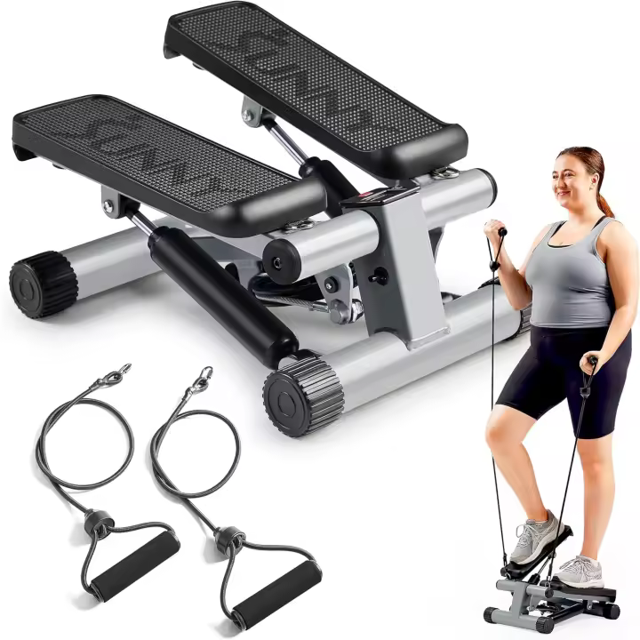 Steppers de Fitness para Hacer Ejercicio en casa, escalón de Escalera de bajo Impacto para Entrenamiento de Cuerpo Completo, Stepper Opcional con Bandas de Resistencia o Manillar - 1