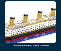 Pequeñas partículas de bloques de construcción juguetes de montaje rompecabezas crucero bloque de construcción kit de modelo de regalo de cumpleaños Titanic - details 8