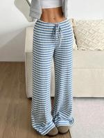 Pantalones de Algodón con Rayas para Mujer Cintura Elástica, Talla Única, Novedad de Otoño - details 12