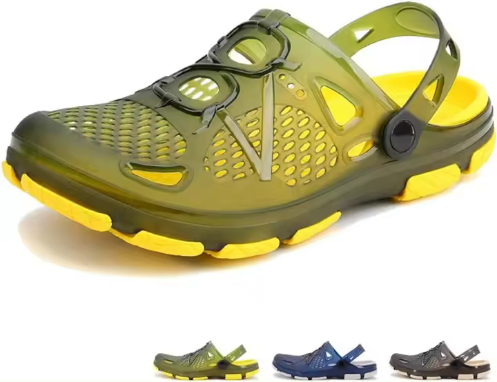 Zuecos de jardín para hombre, antideslizantes, transpirables, para exteriores, playa, ducha - 1
