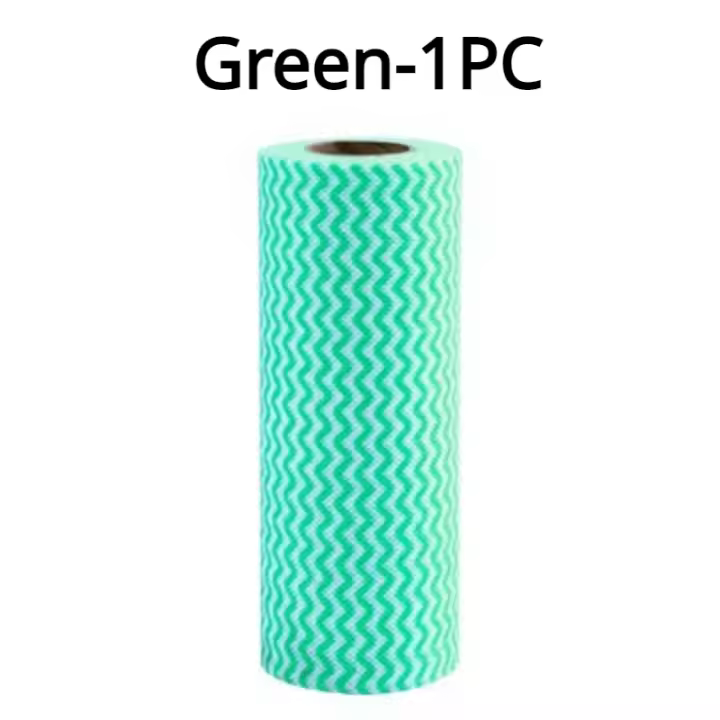 Rollo desechable de 1/3/5 piezas para cocina, paño de limpieza para una persona perezosa, tela no tejida - 1