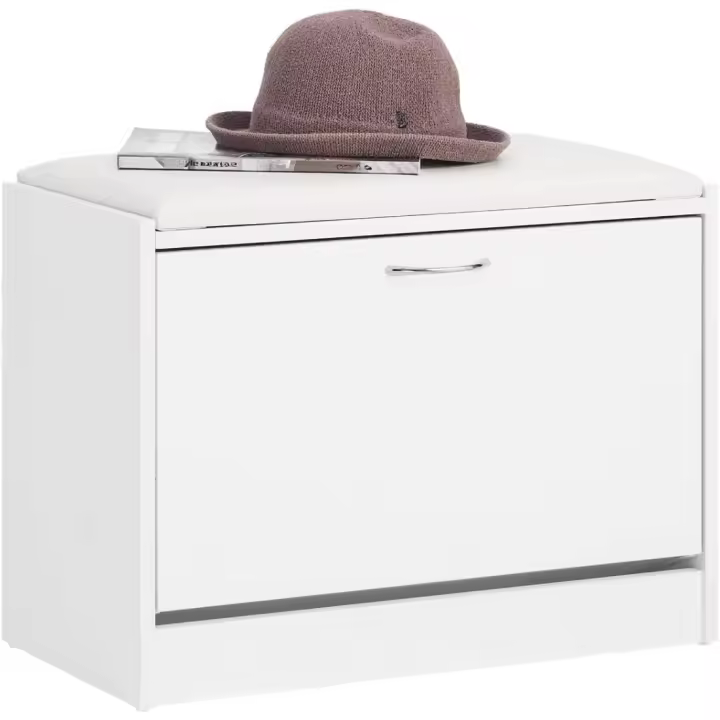 60 x 30 x 45 cm Armario Zapatero Taburete Puff Caja Banco Estantería para Zapatos Chifonier - 1
