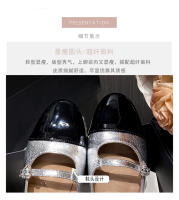 Nuevo cinturón de hebilla de diamantes a juego de colores zapatos Mary Jane de tacón grueso - details 2