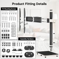 Soporte TV Pie de Pedestal Superior de Sobremesa Universal para LCD/LED/Plasma de 32-65 Pulgadas, Soporte Pie TV con Altura Ajustable Carga 45 KG y máximo VESA 600x400 mm - details 5
