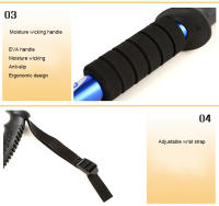 Bastones de Trekking plegables de 4 secciones, palo de escalada portátil para exteriores, accesorio de senderismo, bastón de Camping - details 7