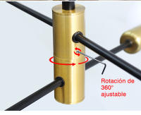 Candelabros nórdicos modernos E27, lámpara LED de oro negro, iluminación del hogar para dormitorio, sala de estar, lámpara de techo LED, accesorios de iluminación interior - details 12