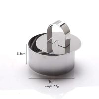 4 piezas de sándwich troquelador de gel de mousse con anillo de galleta y pastel de acero inoxidable de 3 pulgadas con varilla de empuje - details 4