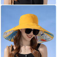 Elegante Sombrero de Playa de Doble Cara para Mujer Protección Solar Moda de Verano al Aire Libre - details 19