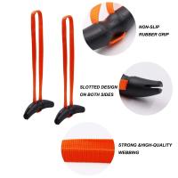 1 par de manijas multifuncionales con forma de cuerno para Fitness, levantamiento de pesas, construcción muscular, manijas de agarre para entrenamiento físico, naranja/negro - details 6