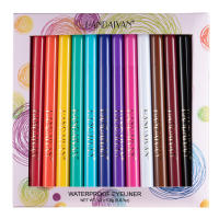 Producto caliente Handaiyan12 Color mate de secado rápido no es fácil de difuminar Color delineador de ojos conjunto de maquillaje de rendimiento - details 18